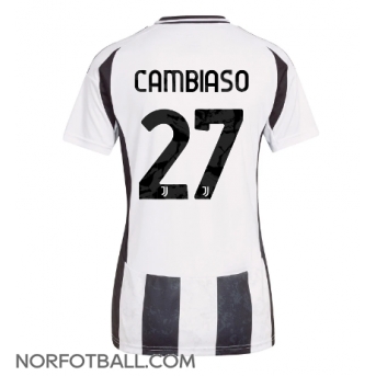 Billige Fotballdrakt Juventus Andrea Cambiaso #27 Replika Hjemmedrakt Dame 2024-25 Kortermet